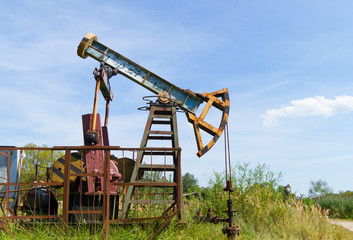 Fototapeta na wymiar Industrial oil pump