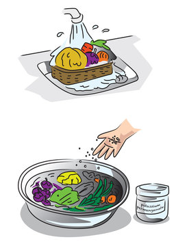How to wash fresh vegetables