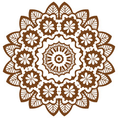 Round brown mandala.