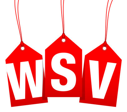 Arrow Hangtags "WSV" Red