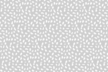 Vector seamless pattern. Abstract background with round brush strokes. Monochrome hand drawn texture. 