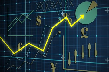 Composite image of red arrow