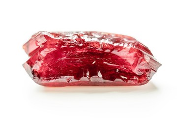 Natural mineral crystal red ruby