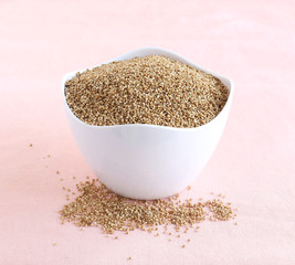 Healthy food kodo millet in a bowl.