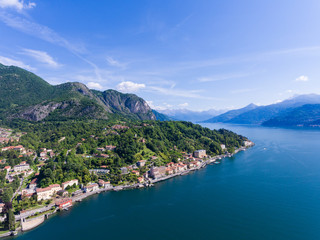 Fototapeta na wymiar Villages on Como lake - Tremezzo and Cadenabbia