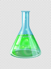 Green chemical in beaker