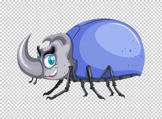 Beetle with blue shell