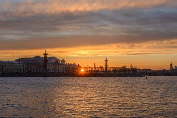 Obraz premium Sunset in Saint-Petersburg