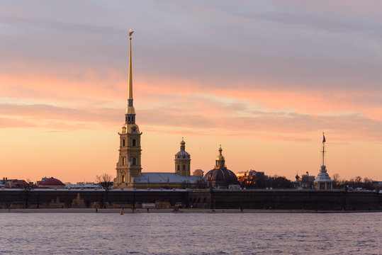 Peter and Paul fortress in Saint-Petersburg