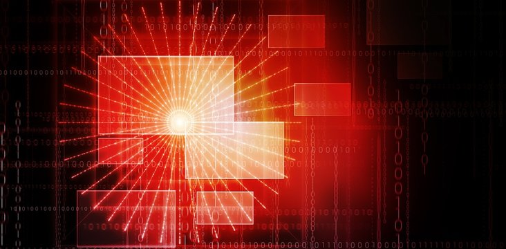 Composite image of light with a white background