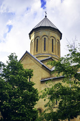 Fototapeta na wymiar Ancient Christian Church in the Caucasus Mountains of Armenia and Georgia