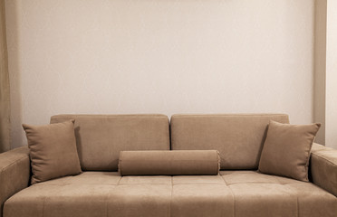 New Couch in Front of Wall