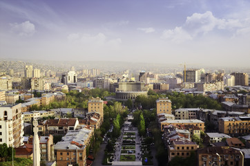 Panoramic view of Erevan, the capital of Armenia