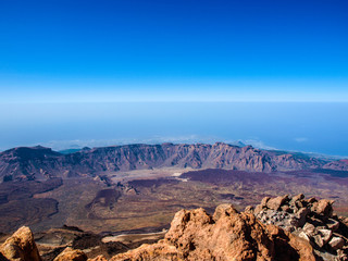 Fototapeta na wymiar General view from top of Teide