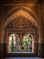 One of the windows of Alhambra, Granada, Spain - 155863075