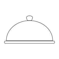 Dish the black color icon .