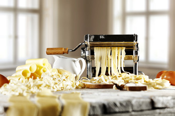 making pasta 