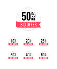 Big Offer % Off Labels