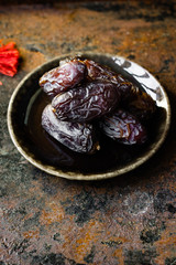 Dates and islamic rosary as ramadan symbol, matif.