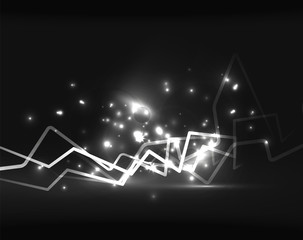 Obraz premium Neon lightning vector background