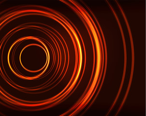 Neon circles abstract background