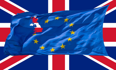 Flag of European Union. Brexit.