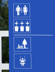 panneau sur l'aire de repos