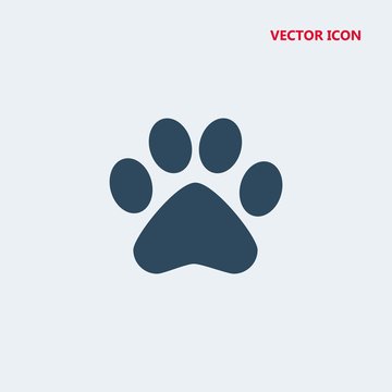 animal paw vector icon