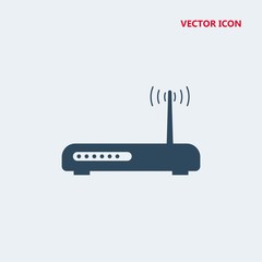 wireless internet router vector icon