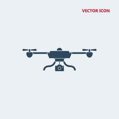 drone with photo camera vector icon