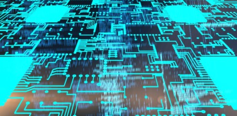 Composite image of blue data