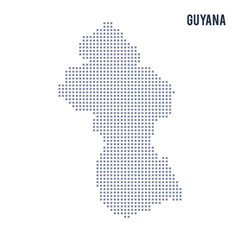 Obraz premium Vector pixel map of Guyana isolated on white background
