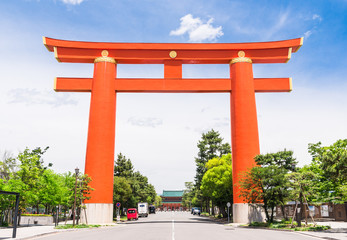 京都　平安神宮　大鳥居
