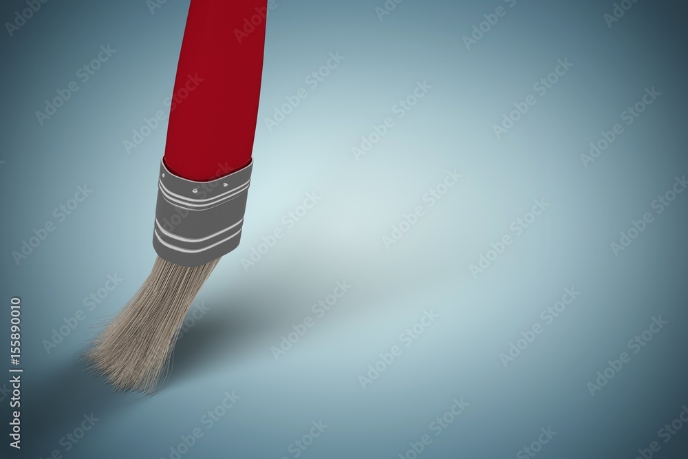 Aufkleber composite image of computer graphic image of red paintbrush