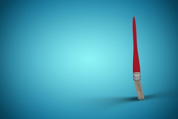 Composite image of graphic image of red paintbrush
