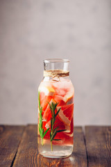 Summer Drink with Grapefruit and Rosemary