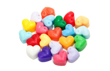 Soap heart isolated