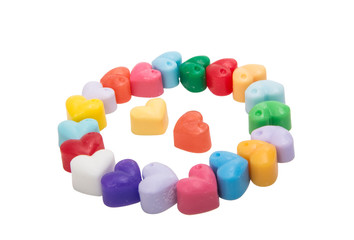 Soap heart isolated
