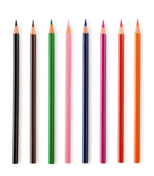 Set  of colorful pencils.