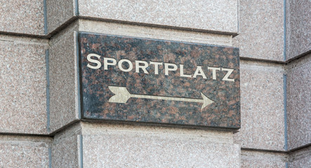 Fototapeta premium Schild 204 - Sportplatz