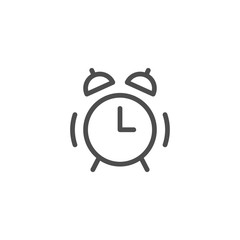Alarm clock line icon