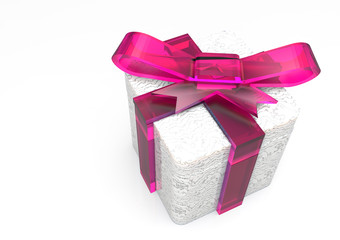 ribbon wrapped gift package