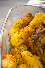 pork with potatoes and spices