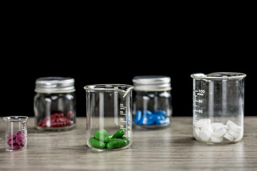 Colorful prescription pills