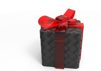 ribbon wrapped gift package