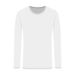 Vector illustration of white long-sleeved in flat style