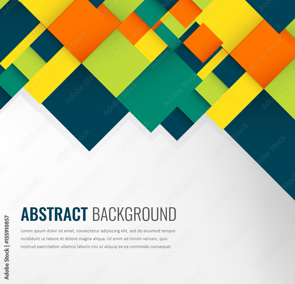 Wall mural abstract background with colorful squares. business design template. vector