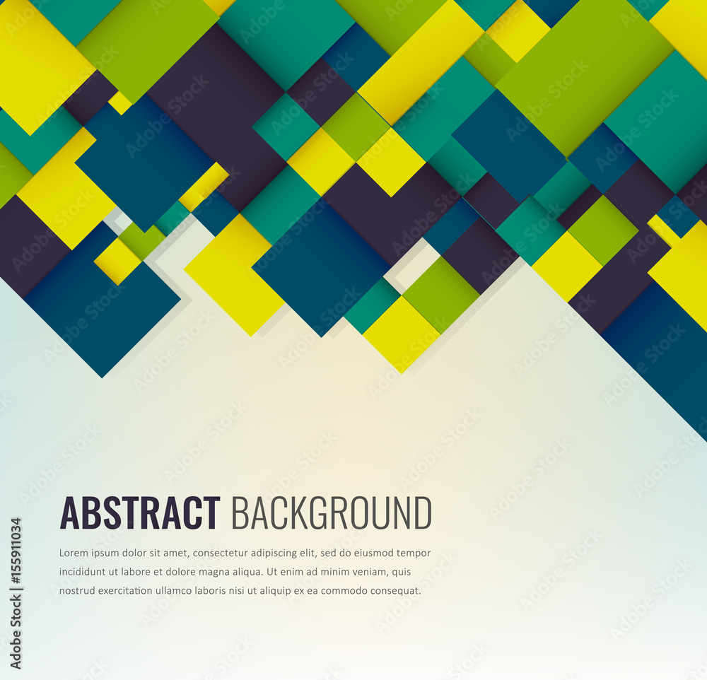 Wall mural abstract background with colorful squares. business design template. vector