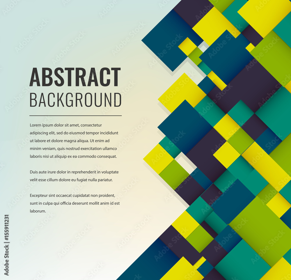 Wall mural abstract background with colorful squares. business design template. vector