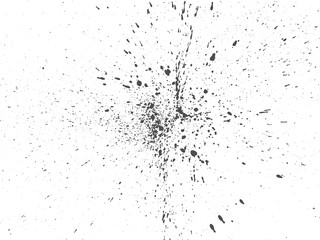 Black Ink Drops on white Background